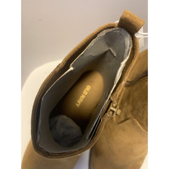 NWT Old Navy Tan Suede Ankle Boots Size 7 Fall Winter - Picture 4 of 5